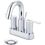 Pioneer Faucets i2v 1.2 GPM Deck Mounted Centerset Bathroom Faucet with Pop-Up Drain Assembly Polished Chrome