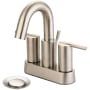 Pioneer Faucets i2v 1.2 GPM Deck Mounted Centerset Bathroom Faucet with Pop-Up Drain Assembly Brushed Nickel