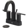 Pioneer Faucets i2v 1.2 GPM Deck Mounted Centerset Bathroom Faucet with Pop-Up Drain Assembly Matte Black