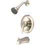 Pioneer Faucets Elite Tub and Shower Trim Package with 1.5 GPM Single Function Shower Head Brushed Nickel