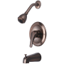 Pioneer Faucets Elite Tub and Shower Trim Package with 1.5 GPM Single Function Shower Head Oil Rubbed Bronze