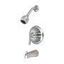 Pioneer Faucets Accent Tub and Shower Trim Package with 1.75 GPM Multi Function Shower Head Brushed Nickel