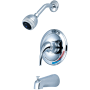 Pioneer Faucets Accent Tub and Shower Trim Package with 1.75 GPM Multi Function Shower Head Polished Chrome