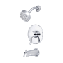 Pioneer Faucets i2 Tub and Shower Trim Package with 1.75 GPM Single Function Shower Head Polished Chrome