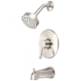 Pioneer Faucets i2 Tub and Shower Trim Package with 1.75 GPM Single Function Shower Head Brushed Nickel