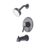 Pioneer Faucets i2 Tub and Shower Trim Package with 1.75 GPM Single Function Shower Head Matte Black