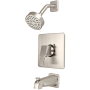 Pioneer Faucets i3 Tub and Shower Trim Package with 1.75 GPM Single Function Shower Head Brushed Nickel