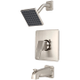 Pioneer Faucets i3 Tub and Shower Trim Package with 1.75 GPM Single Function Shower Head Brushed Nickel