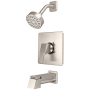 Pioneer Faucets i3 Tub and Shower Trim Package with 1.75 GPM Single Function Shower Head Brushed Nickel