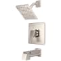 Pioneer Faucets i3 Tub and Shower Trim Package with 1.75 GPM Single Function Shower Head Brushed Nickel