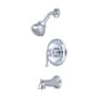 Pioneer Faucets Del Mar Tub and Shower Trim Package with 1.75 GPM Single Function Shower Head, Shower Arm, and Flange Polished Chrome