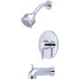 Pioneer Faucets Motegi Tub and Shower Trim Package with 1.75 GPM Multi Function Shower Head and Tub Spout Polished Chrome
