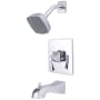 Pioneer Faucets Prenza Tub and Shower Trim Package with 1.75 GPM Single Function Shower Head and Diverter Tub Spout Chrome