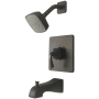 Pioneer Faucets Prenza Tub and Shower Trim Package with 1.75 GPM Single Function Shower Head and Diverter Tub Spout Matte Black
