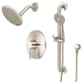 Pioneer Faucets Motegi Shower Only Trim Package with 1.75 GPM Multi Function Shower Head PVD Brushed Nickel