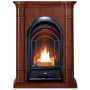ProCom 10,000 BTU Vent Free Dual Fuel Mantel Fireplace with T-Stat Control Walnut