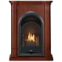 ProCom 15,000 BTU Vent Free Dual Fuel Mantel Fireplace with T-Stat Control Walnut