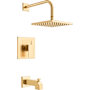PROFLO Kelper Shower Only Trim Package with 1.8 GPM Single Function Shower Head with Slip Fit Tub Spout Brushed Gold