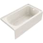 PROFLO Hillsboro 60" Three Wall Alcove Acrylic Soaking Tub with Right Drain Biscuit