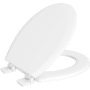 PROFLO Round Closed-Front Toilet Seat with Quick Release and Lid White