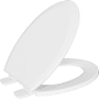 PROFLO Elongated Closed-Front Toilet Seat with Quick Release and Lid White