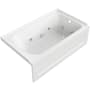 PROFLO Hillsboro Three Wall Alcove Acrylic Whirlpool Tub with Right Drain White