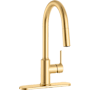 PROFLO Loftus 1.5 GPM Single Hole Kitchen Faucet - Includes Escutcheon Brushed Gold