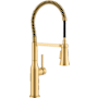 PROFLO Basque 1.5 GPM Single Hole Pre-Rinse Kitchen Faucet - Includes Escutcheon Brushed Gold