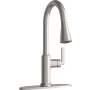 PROFLO Pixley 1.8 GPM Single Hole Pull Down Kitchen Faucet - Includes Escutcheon Brushed Nickel