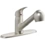 PROFLO Edgebrook 1.5 GPM Single Hole Pull Out Kitchen Faucet - Includes Escutcheon Brushed Nickel