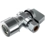 PROFLO FastFit 5/8" Push x 3/8" OD Angle Stop Quarter 1/4" Turn Chrome