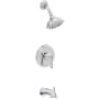 PROFLO Tub and Shower Trim Package with Single Function Shower Head - 1.8 GPM - Includes Rough-In Polished Chrome