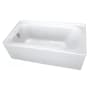PROFLO Hillsboro 60" x 32" Three Wall Alcove Acrylic Soaking Tub with Left Drain and Overflow White