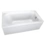 PROFLO Hillsboro 60" x 32" Three Wall Alcove Acrylic Soaking Tub with Right Drain and Overflow White