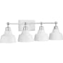 Progress Lighting Bramlett 4 Light 33" Wide Bathroom Vanity Light Polished Chrome