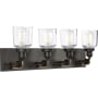 Progress Lighting Rushton 32" Wide 4 Light Bathroom Vanity Light Graphite