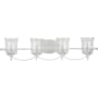 Progress Lighting Bowman 4 Light 34" Wide Bathroom Vanity Light Cottage White