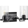 Progress Lighting Lassiter 2 Light 16" Wide Bathroom Vanity Light Matte Black