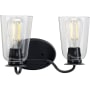 Progress Lighting Durrell 2 Light 14" Wide Bathroom Vanity Light Matte Black