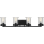 Progress Lighting Winslett 4 Light 33" Wide Bathroom Vanity Light Matte Black