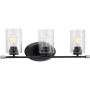 Progress Lighting Riley 3 Light 25" Wide Bathroom Vanity Light Matte Black