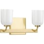 Progress Lighting Moore 2 Light 13" Wide Bathroom Vanity Light Satin Brass