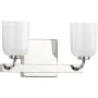 Progress Lighting Moore 2 Light 13" Wide Bathroom Vanity Light Polished Nickel