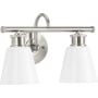 Progress Lighting Ashford 2 Light 15" Wide Bathroom Vanity Light Brushed Nickel
