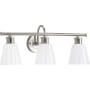 Progress Lighting Ashford 3 Light 24" Wide Bathroom Vanity Light Brushed Nickel