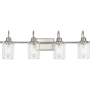 Progress Lighting Aiken 4 Light 32" Wide Bathroom Vanity Light Brushed Nickel