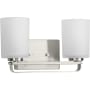 Progress Lighting League 2 Light 14" Wide Bathroom Vanity Light Brushed Nickel