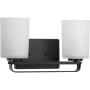 Progress Lighting League 2 Light 14" Wide Bathroom Vanity Light Matte Black