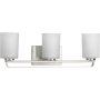 Progress Lighting League 3 Light 23" Wide Bathroom Vanity Light Brushed Nickel
