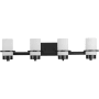 Progress Lighting Reiss 4 Light 6" Wide Vanity Light Matte Black